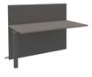 Banque d'accueil Module suivant haut OLA - L80 x H112 x P82,5 cm - structure carbone, plateau chêne gris