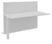 Banque d'accueil Module suivant haut OLA - L140 x H112 x P82,5 cm - structure blanc perle, plateau blanc perle