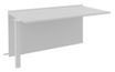Banque d'accueil Module suivant bas OLA - L80 x H75,5 x P82,5 cm - structure blanc perle, plateau blanc perle