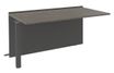 Banque d'accueil Module suivant bas OLA - L160 x H75,5 x P82,5 cm - structure carbone, plateau chêne gris