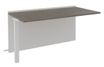 Banque d'accueil Module suivant bas OLA - L160 x H75,5 x P82,5 cm - structure blanc perle, plateau chêne gris