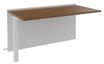 Burocean Ola - Componente de escritorio de recepción - rectangular - nogal - blanco perla base