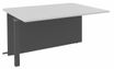 Banque d'accueil Module intermédiaire PMR OLA - L100 x H72,5 x P115 cm - structure carbone, plateau blanc perle