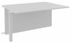 Banque d'accueil Module intermédiaire PMR OLA - L100 x H72,5 x P115 cm - structure blanc perle, plateau blanc perle