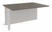 Banque d'accueil Module intermédiaire PMR OLA - L100 x H72,5 x P115 cm - structure blanc perle, plateau chêne gris