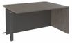 Banque d'accueil Module d'extrémité PMR OLA - L100 x H72,5 x P115 cm - structure carbone, plateau chêne gris