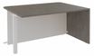 Banque d'accueil Module d'extrémité PMR OLA - L100 x H72,5 x P115 cm - structure blanc perle, plateau chêne gris