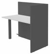Banque d'accueil Retour direct haut OLA - L82,5 x H112 x P62,5 cm - structure carbone, plateau blanc perle