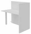 Banque d'accueil Retour direct haut OLA - L82,5 x H112 x P62,5 cm - structure blanc perle, plateau blanc perle