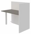 Banque d'accueil Retour direct haut OLA - L82,5 x H112 x P62,5 cm - structure blanc perle, plateau chêne gris
