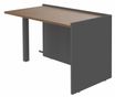 Banque d'accueil Retour direct bas OLA - L122,5 x H75,5 x P62,5 cm - structure carbone, plateau noyer