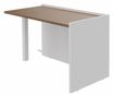 Banque d'accueil Retour direct bas OLA - L122,5 x H75,5 x P62,5 cm - structure blanc perle, plateau noyer