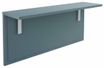 Tablette pour banque d'accueil OLA - réglable en hauteur - L60 x P30 cm - equerre blanche (A positionner sur module haut ou retour direct haut) - bleu argile