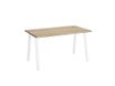 Bureau MAMBO - 140 cm - Pieds métal - Chêne Sonoma/blanc