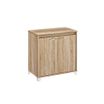 Rangement bas MAMBO - L80 x H82 x P46 - 2 portes - Chêne Sonoma/blanc