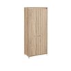 Armoire haute MAMBO - L80 x H187 x P46 - 2 portes - Chêne Sonoma/blanc