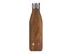 Les Artistes Paris - Gourde Bouteille isotherme 500 ml - bois - bouchon sport - acier inoxydable