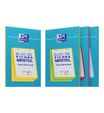 Oxford - Pack de 30 Fiches Bristol - 12,5 x 20 cm - petits carreaux - perforées - coloris assortis