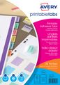 Avery - 96 onglets adhésifs imprimables - 32 x 13 mm - couleurs assorties