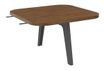 Table d'extension ou intermédiare ILO - L67xP67 cm - Pieds carbone - structure noyer