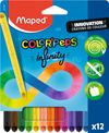 Maped Color'Peps - 12 crayons de couleur Infinity - pochette carton