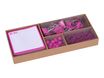 Apli Fluor Collection - Set de fournitures de bureau (punaises, trombones, pinces pliantes et notes adhésives) - rose fluo