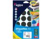 Apli Agipa - Etui A5 - 240 Pastilles adhésives - noir multi-usages - diamètre 30 mm - réf 101823