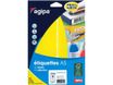 Apli Agipa - Etui A5 - 120 Étiquettes jaunes multi-usages - 32 x 70 mm - réf 114351
