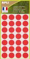 Apli Agipa - 168 Pastilles adhésives recyclées - rouge - diamètre 15 mm - réf 101784