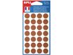 Apli Agipa - 168 Pastilles adhésives - marron - diamètre 15 mm - réf 102222