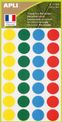 Apli Agipa - 140 Pastilles adhésives recyclées - couleurs assorties - diamètre 15 mm - réf 101786