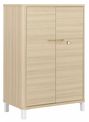Armoire haute ABSOLU - L81 x H118 x P45 - 2 portes - Chêne structuré