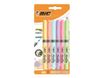 BIC Highlighter Grip - Pack de 6 surligneurs pastels