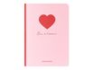Legami - Carnet de notes - 9 x 13,5 cm - ligné - cœur