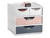 Mineral by CEP - Mini module de rangement - 2 petits et 2 grands tiroirs - blanc/rose poudré/gris orage