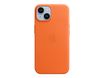 Apple - coque de protection en cuir avec MagSafe pour iPhone 14 - orange