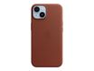 Apple - coque de protection en cuir avec MagSafe pour iPhone 14 - terre de sienne