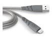 Force Power - Câble Ultra-renforcé - USB-A -  Lightning  - 1.2 m - 2.4A - Gris - Garanti à vie