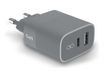 Force Power - Double Chargeur secteur pour smartphone - 45W (30+12W) - Power Delivery - GaN - Gris - Garanti à vie