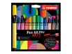 STABILO Pen 68 Max Arty - 12 Feutres pointe large biseautée - couleurs assorties