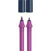 Schneider Paint-It 040 - pack de 2 cartouches de recharge Twin marker - 1 pointe ogive + 1 pointe pinceau - violet foncé