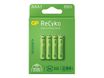 GP ReCyko batterie - 4 piles alcalines - AAA LR03