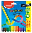 Maped Color'Peps - 15 Crayons de couleur Infinity - pochette carton
