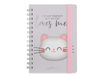 Agenda à spirale 1 semaine sur 2 pages - 8,5 x 13 cm - chaton - Legami