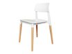 Lot de 4 chaises SCANDINAVE - pieds bois - blanc