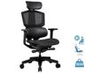 Fauteuil gamer ARGO ONE BLACK- accoudoirs réglables - appuie-tête intégré - noir