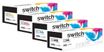 Cartouche laser compatible Brother TN247 - Pack de 4 - Noir, cyan, magenta, jaune - Switch