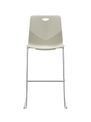Tabouret TECSUP - Empilable - coque en polypropylène blanc - pieds chromés fenêtre