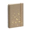 Agenda de poche spiralé Végétal Espace 16S - 1 semaine sur 2 pages -  9 x 16 cm - kraft - Exacompta