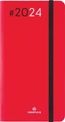 Agenda de poche Flex - 1 semaine sur 2 pages - 9,5 x 17,5 cm - rouge - Oberthur